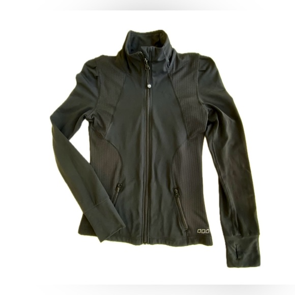 LORNA JANE LJ BLACK PREMIUM BLACK ZIP UP ATHLETIC JACKET - Picture 3 of 5